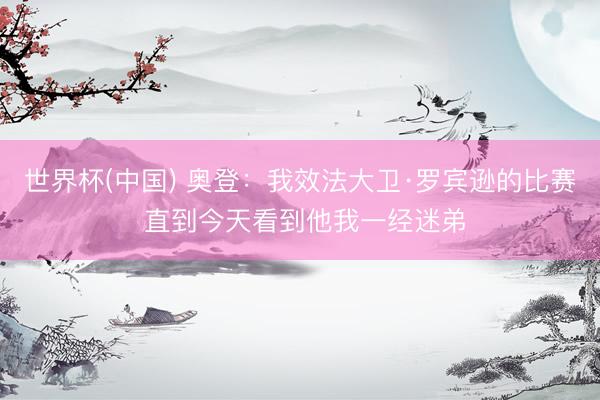 世界杯(中国) 奥登：我效法大卫·罗宾逊的比赛 直到今天看到他我一经迷弟