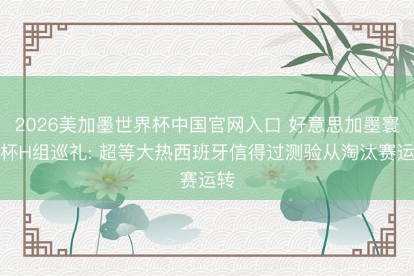 2026美加墨世界杯中国官网入口 好意思加墨寰宇杯H组巡礼: 超等大热西班牙信得过测验从淘汰赛运转