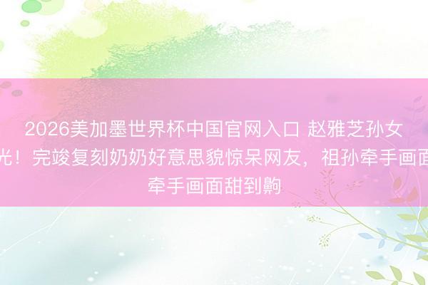 2026美加墨世界杯中国官网入口 赵雅芝孙女生分曝光！完竣复刻奶奶好意思貌惊呆网友，祖孙牵手画面甜到齁