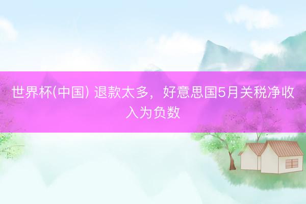 世界杯(中国) 退款太多，好意思国5月关税净收入为负数