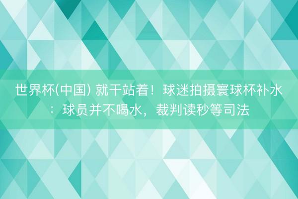 世界杯(中国) 就干站着!球迷拍摄寰球杯补水:球员并不喝水,裁判读秒等司法
