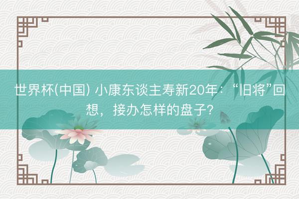 世界杯(中国) 小康东谈主寿新20年：“旧将”回想，接办怎样的盘子？